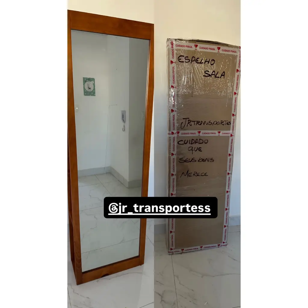 Interior do caminhão preparado para transporte interestadual de mudança